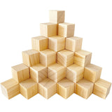 MUXGOA 1-1/2 inch Unfinished Wooden Cubes,Pack of 40 Wood Square Blocks, Wood Blocks for Crafting Making & DIY Projects & Decor