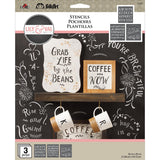 FolkArt Mixed Fonts Lily & Val Stencil Pack