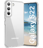 Vakoo Case for Samsung Galaxy S22 5G | Clear Anti-Yellowing, Hard Back, Military-Grade Drop Protection, Supports Wireless Chargi