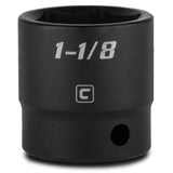 Capri Tools 11/8Inch Shallow Impact Socket, 1/2Inch Drive, 6Point, SAE (CP55063)