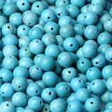 LAIDANLA Turquoise 8mm Natural Stone Beads Round Loose Gemstone Stone Beads for DIY Bracelet Necklace Earrings Jewelry Making Po