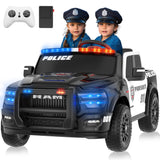 YunTopKids 2 Seater Ride on Toys for Big Kids, Licensed Dodge Ram 2500 Police Car Toys, Powered Wheel Car with Remote Control, S