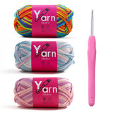 Sekafris Crochet Yarn with Cotton Yarn for Crocheting - Crochet Knitting Yarns for Beginners with Easy-to-See Stitches - Yarn fo