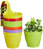 Amazon Brand Solimo 100% Virgin Plastic Hanging Planter | Hanging/Hooked Flower Pots For Home, Terrace, Balcony Garden Decoratio