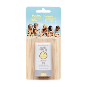 Sun Bum Baby SPF 50 Sunscreen Stick, Mineral Roll-On UVA/UVB Face and Body Protection for Sensitive Skin, Fragrance Free, Travel