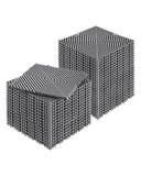 VEVOR Interlocking Drainage Mat, 12x 12Modular Interlocking Cushion, 12 Pcs Splicing Drainage Mats, Non-Slip Gray PP Dra