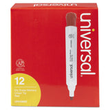 Universal UNV43652 Broad Chisel Tip Dry Erase Marker Red (1 Dozen)