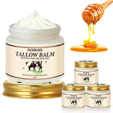 OCVWJKD Beef Tallow & Honey Balm, Beef Tallow for Skin, 3 Packs All-Natural Moisturizer Hydrates and Nourishes the Skin, Grass-F