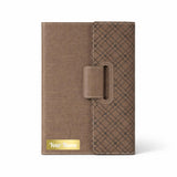 Present Mart Foldbook Nook Personalized A5 Notebook With Magnetic Flap Closure, Premium Leather Pattern Design, 192 Pages 80 Gsm