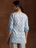 Libas Women'S Cotton Printed Straight Kurti (26848R_Blue Blue Xl