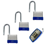 DuoTyga Laminated Combination Padlock, 3 Digit Combination Lock, 1-9/16  (40mm) Wide, Long Shackle Heavy Duty Padlocks for Gate