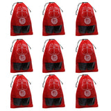Kanushi Industries Shoe Pouch/Cover/Bag/Organiser Set Of 9 Red Color