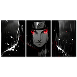 Wrap & Wish Itachi Uchiha Red Eyes Wall Posters Set (A3 Size, 12X18 Inch) | Pack Of 3 | Car, Anime & Wallpaper DCor