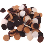 Playfully Ever After Brown, Cocoa, Camel & Cream Craft Felt Circles (1 Inch 200pc)