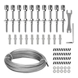 Atorse Green Wall Trellis Kit Climbing Plants Porch Yard Vines Patio Plant Supports With 52Ft Wire