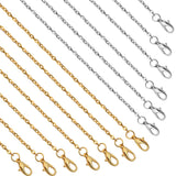 Lemonkey 24 Pack Necklace Chains Bulk,Gold and Silver Plated DIY Cable Link Chains for Jewelry Making 16 Inches