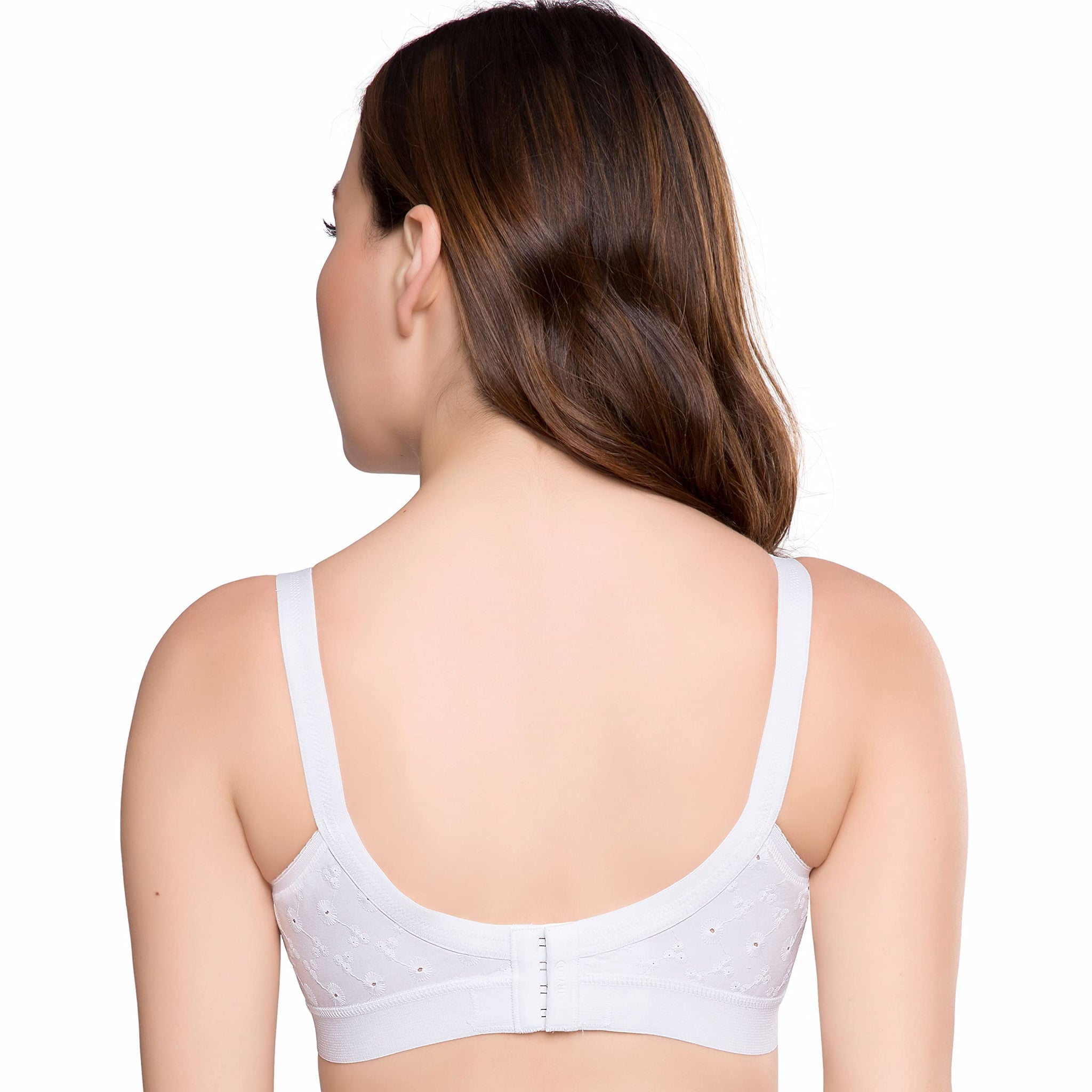 Trylo Women'S Non-Wired Bra (Krutika Chiken_White_44G),WHITE,44,B07Z5DPM41