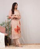 Gosriki Women'S Rayon Viscose Straight Printed Kurta With Pant (Susan Beige-Gs_S_Beige_Small),Beige,,B0DT76P9BT