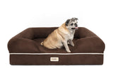 Friends Forever Large Dog Bed, Orthopedic Dog Sofa Memory Foam Mattress, Calming Dog Couch Bed, Wall Rim Pillow, Water Resistant