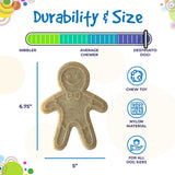 Sodapup Gingerbread Man - Durable Dog Chew Toy Made In Usa From Non-Toxic, Pet Safe, Food Safe Nylon Material For Mental Stimula