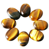 SUNYIK Tiger's Eye Stone Cabochons CAB Flatback for Jewelry Making,22x30mm,Pack of 10