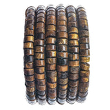 Natural Yellow Tiger Eye Stone Spacer Beads 6x3mm 38cm/str Flat Round Loose Semi Gemstone Caps for Making Bracelets Necklace
