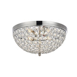 Elegant Lighting Living District Indoor Modern Home Decor Bright Taye Collection Flushmount D13.5 H6.3 Lt:3 Chrome Finish
