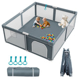 Foldable Baby Playpen - 71 79 Collapsible Play Pen for Babies and Toddlers - Indoor Outdoor Travel Playpen - Sturdy with Mesh V