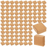 HekouJiub 100 Pcs Small Cardboard Boxes, 2.16 x 2.16 x 0.98 Mini Gift Boxes Brown Kraft Paper Packaging Boxes Foldable Shippi