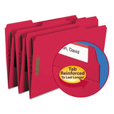 Smead Folder, 2 Fasteners, 1/3 AST Tab Cut, Legal, 50/BX, Red