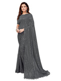 Pratham Blue Womens Sequins Georgette Fancy Saree With Blouse Piece (PB-237_Grey)