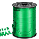 Vispad Green Metallic Ribbon - Iridescent Crimped, 500 Yards for Crafts, Gift Wrapping, Balloons, Florist (1 Roll)