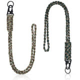 Frienda 2 Set Heavy Duty Paracord Lanyard Necklace Whistles Strap Braided 550 Keychain Lanyard for Outdoor Activities (Army Gree