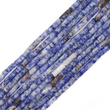 BEADIA Natural Blue Sodalite Tube Beads Cylinder 4x13mm 38cm/Strand Stone Beads for Jewelry Making