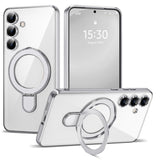 ETPESOK Compatible with Samsung Galaxy S24 FE Case with Magnetic Ring Stand [Compatible with Mag-Safe] [Full Camera Lens Protect