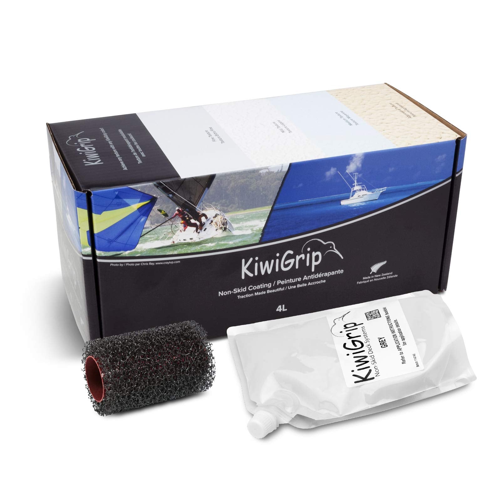 Kiwigrip Grey 4 Liter Pouch And Roller