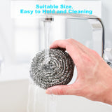 15 Pack Steel Wool Scrubber, Metal Kitchen Scrubbing Sponges, Dishwashing Scouring Pads Heavy Duty, Premium Stainless Steel Scru