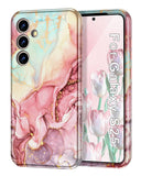 Btscase for Samsung Galaxy S25 Case, [Military Grade Drop Tested] Marble Pattern Design Slim Rugged Shockproof Women Girls Men P