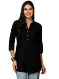 Libas Women'S Viscose Rayon Straight Kurtis (29288I_Black