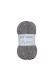 Estako Velvet Chenille Blanket amigurumi Yarn for Crocheting and Knitting Super Bulky 100 gr (132 yds) (1140 - Grey)