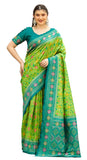 Leriya Fashion Womens Trendy Kanjivaram Soft Lichi Silk Saree With Blouse Piece (Green)