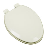 Bath D cor 1F1E5-02 Premium Molded Wood Elongated Toilet Seat with Adjustable Hinge & OSG, Biscuit