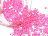 The Design Cart Pink 1 Hole Plastic Sequins Ntc1104041, 100 Grams, 4 mm Sequins for Embroidery Work, Jewellery Making, Designing