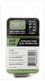 Grex Power Tools P6/MPSTS 23Gauge Multi Pack Stainless Steel Headless Pins, Small