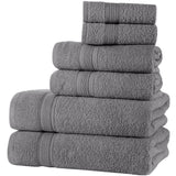 All Design Grey Bath Towels Set Quick-Dry, Soft, High Absorbent 100% Cotton Towels For Bathroom Guests Pool Gym Camp Travel Coll