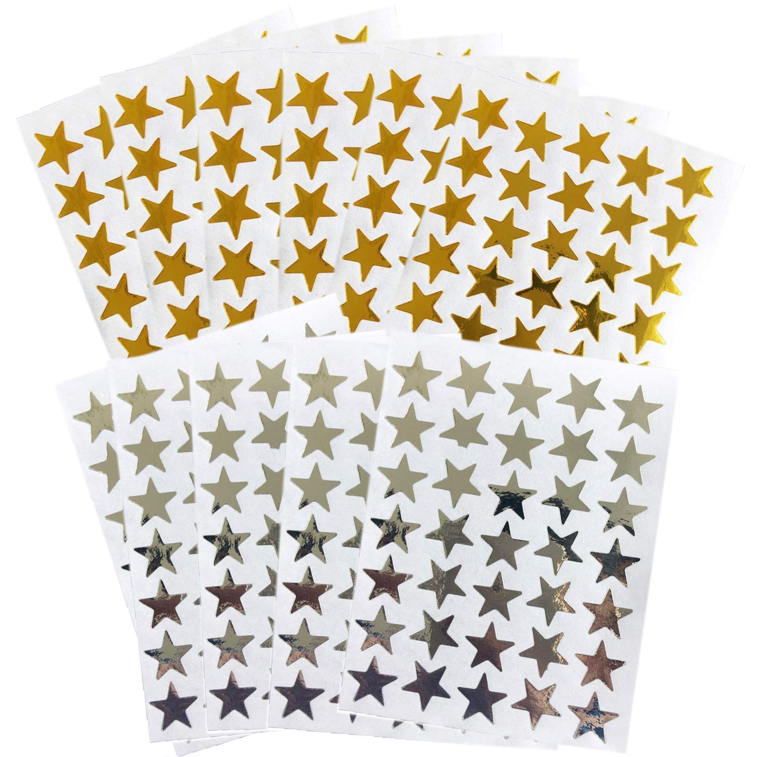 Kenkio 3500 Count Star Stickers Gold Silver Self-adhesive Stickers Stars