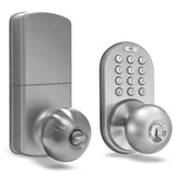 MiLocks TKK-02SN Tkk-Sn Digital Door Knob Lock with Electronic Keypad, Satin Nickel, Keypad, Keyless