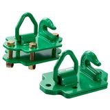 VEVOR 3/8 Tractor Bucket Hooks with Tie Down Ring, Grade 70 Forged Steel 2 Pack Bolt-On Grab Hook with Back Plates Work Well for