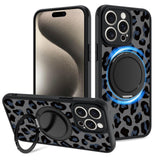 Fiyart Designed for iPhone 15 Pro Case Ring Holder Kickstand Magnetic Bumper Compatible with MagSafe Camera Lens Protection for 