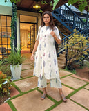Gosriki Women'S Rayon Viscose Printed A-Line Kurta With Pant (Barkat Cream-Vks03-Gs_S_Cream_Small),Cream,,B0F8Q5GR8T